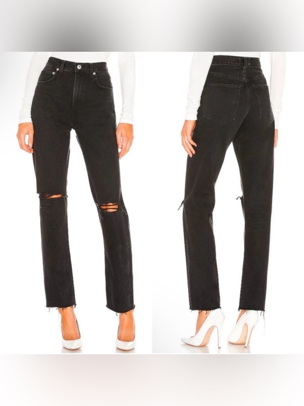 AGOLDE Cherie High Rise Straight Jeans in Distortion Sz 28 Grunge 90s Inspired